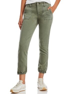 Paige Vintage Green Wash Mayslie Cropped Jogger Pant Women’s 30 Utility Casual